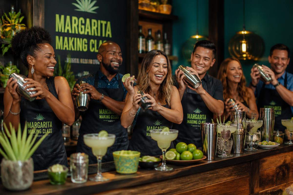 Margarita making in action